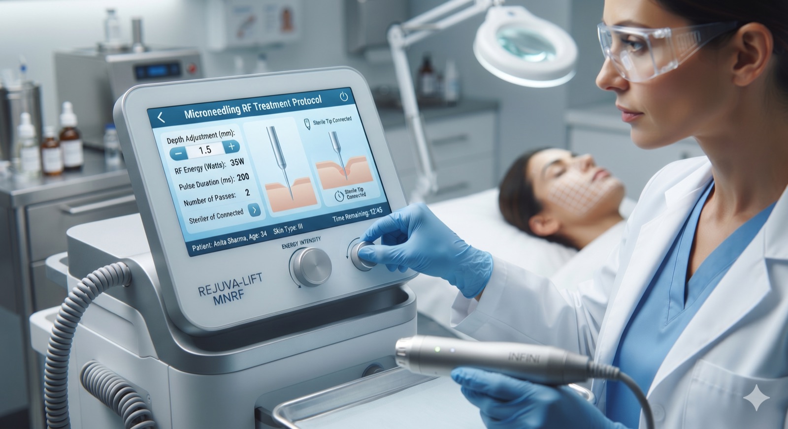 MNRF microneedling radiofrequency treatment — procedure detail at Dermatonik
